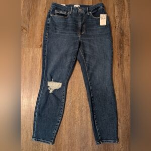 Good American Good Waist Skinny High Rise Crop Jean Size 15, NWT